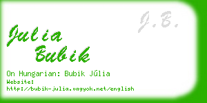 julia bubik business card