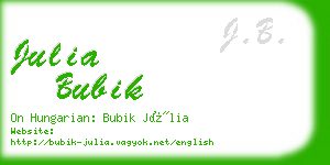 julia bubik business card